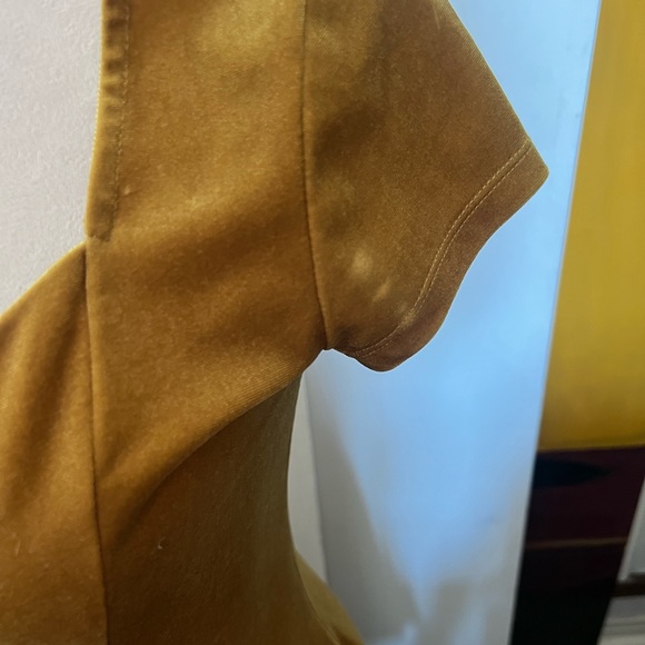 Urban Outfitters Velvet Minidress. Sweetheart neckline. Size S. Mustard yellow. - Picture 5 of 6